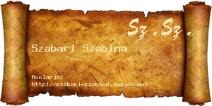 Szabari Szabina névjegykártya